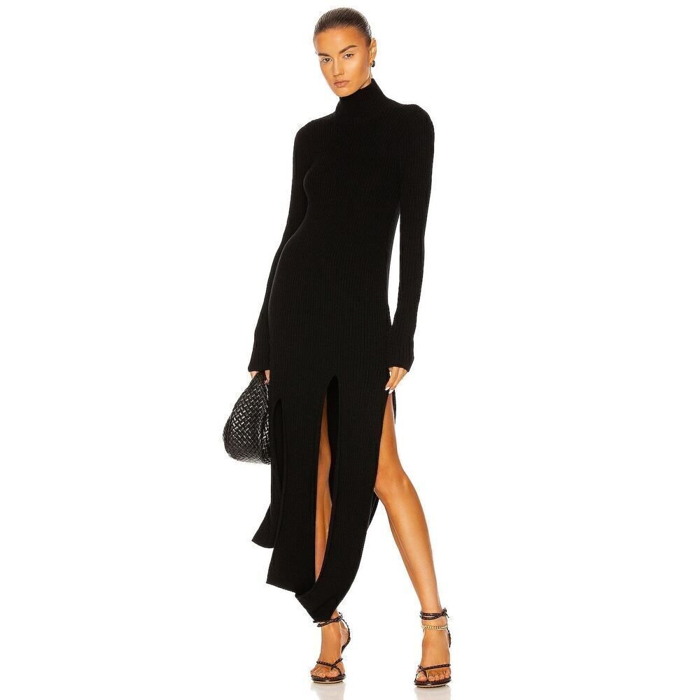 BOTTEGA VENETA Slash Rib Dress Wool XS